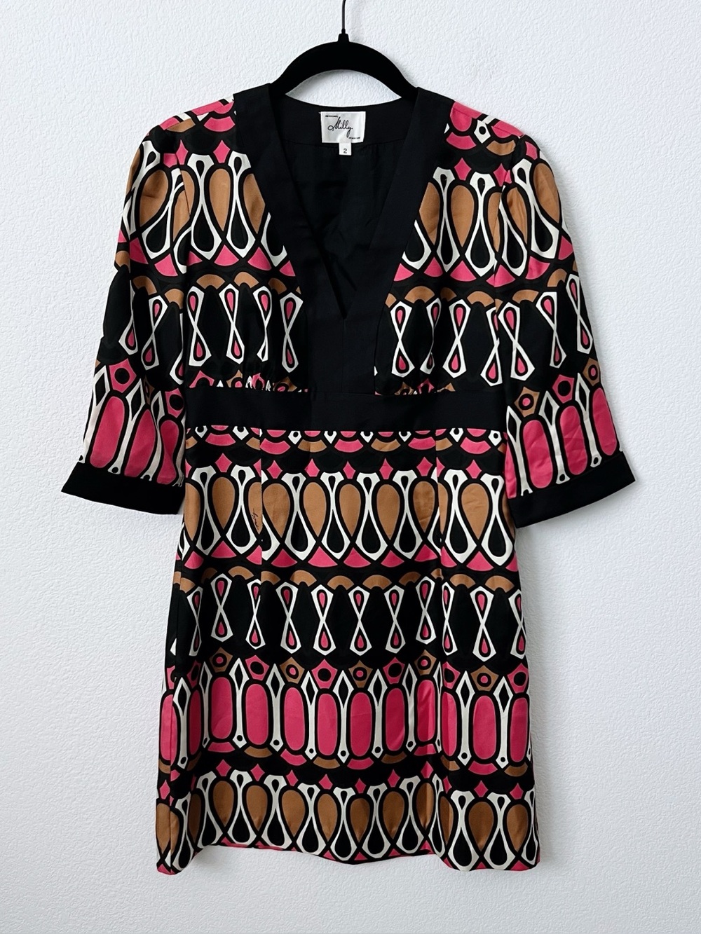 Milly Printed Silk Dress